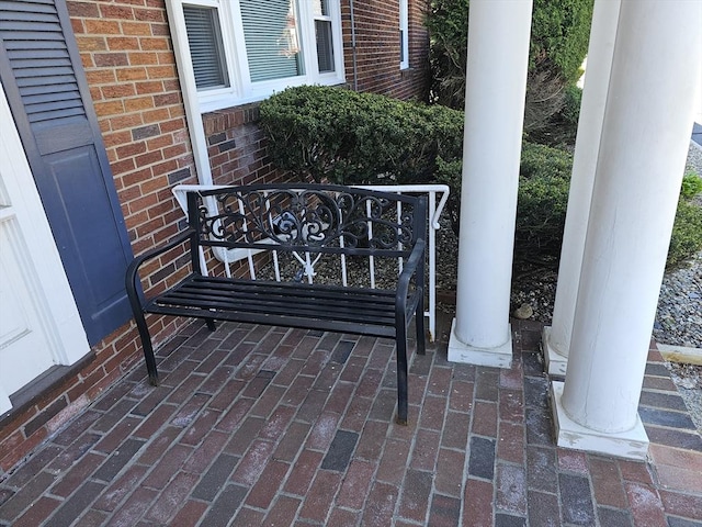 exterior space with a porch