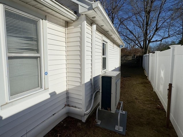 view of property exterior featuring ac unit