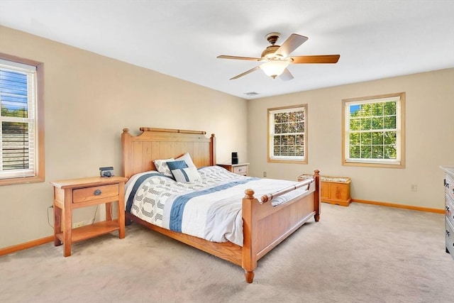 5 Evergreen Cir, Wilbraham, MA 01095 - bedroom featuring light carpet, baseboards, and a ceiling fan