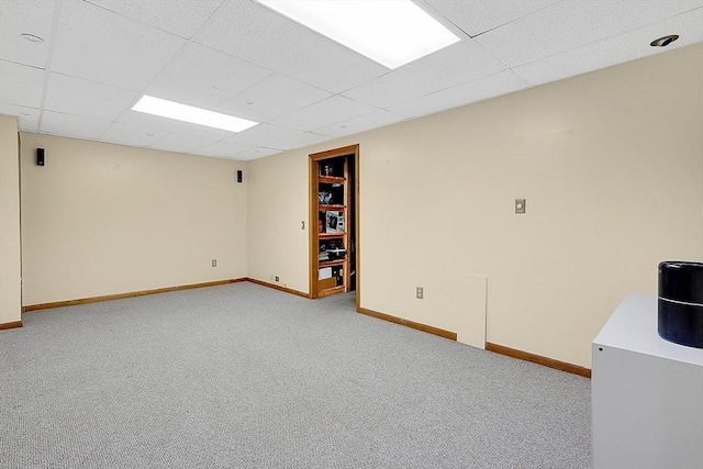 5 Evergreen Cir, Wilbraham, MA 01095 - finished basement with baseboards, carpet flooring, and a drop ceiling