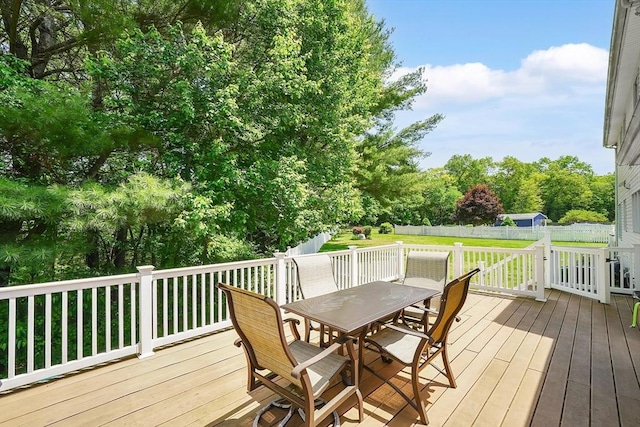 5 Evergreen Cir, Wilbraham, MA 01095 - wooden deck featuring outdoor dining space