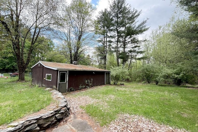 120 Tracy Cir, Amherst, MA 01002 - view of grassy yard featuring an outbuilding