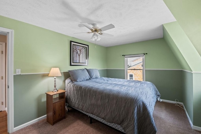 12 Jacobs Ave, Danvers, MA 01923 - bedroom with baseboards, ceiling fan, carpet, and a textured ceiling