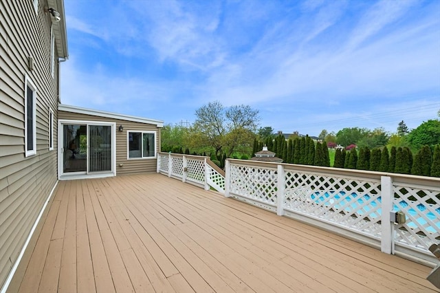 12 Jacobs Ave, Danvers, MA 01923 - wooden deck featuring view of wooded area