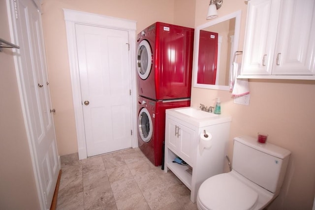 175 Winthrop Rd Unit 3, Brookline, MA 02445 - laundry room with estacked washer and dryer