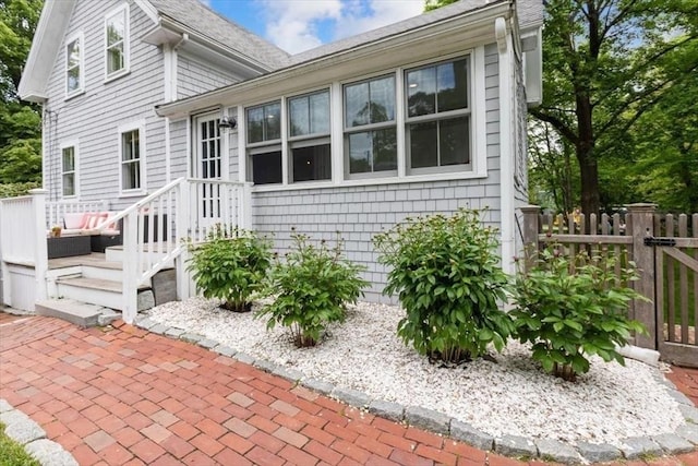 22 High St, Hingham, MA 02043 - view of front of house with roof with shingles
