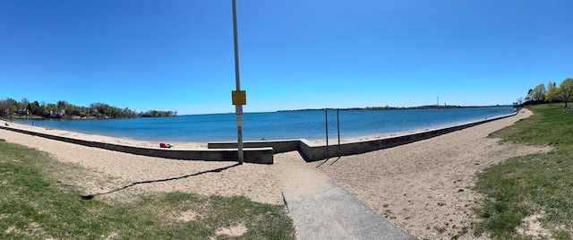 water view with a beach view