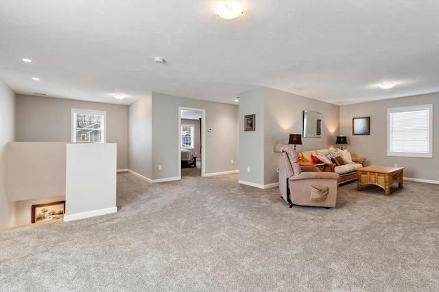 view of carpeted living room