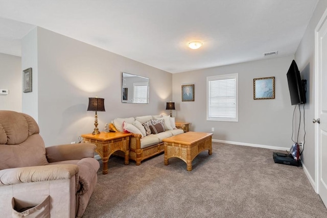 view of carpeted living room