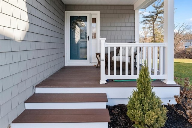 exterior space featuring covered porch