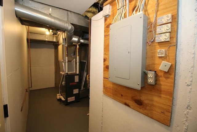 utilities featuring heating unit and electric panel