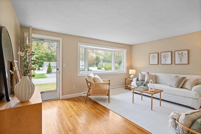 11 Anniversary Way, Billerica, MA 01821 - living room with light wood-style floors, healthy amount of natural light, and a baseboard radiator