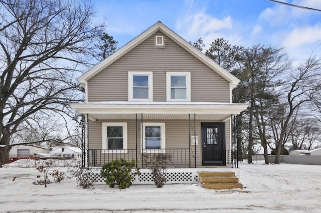 view of front of house with a porch