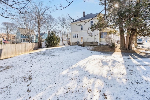 view of snowy yard