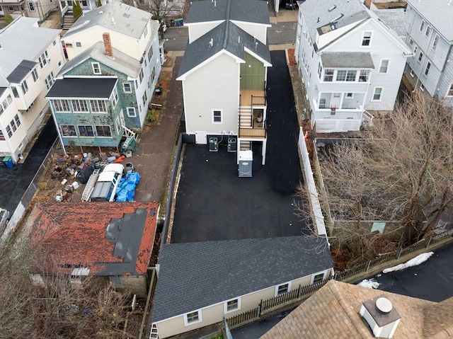 aerial view featuring a residential view