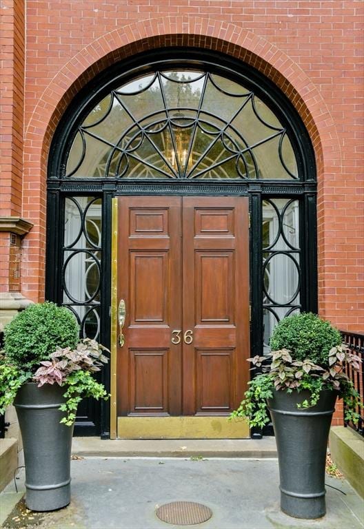 36 Commonwealth Ave Unit 2, Boston, MA 02116 - property entrance with brick siding