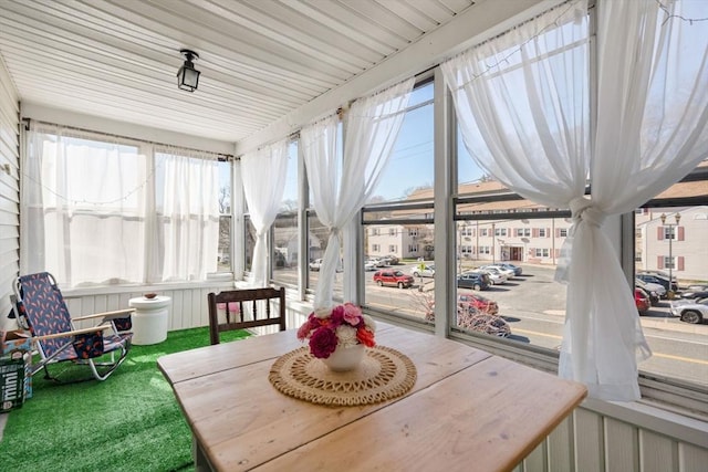 view of sunroom