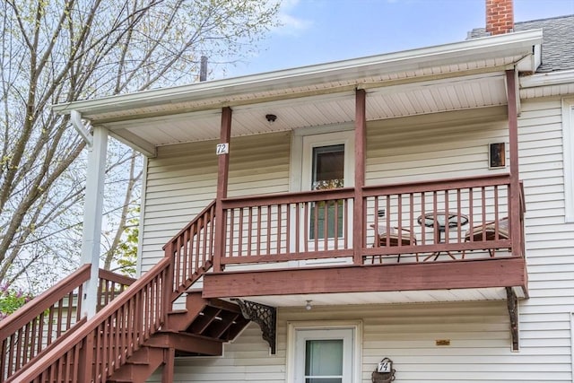 deck with stairs