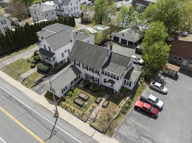 aerial perspective of suburban area