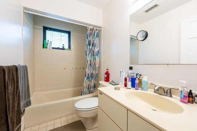 19 Burnham St Unit C2, Belmont, MA 02478 - full bathroom with toilet, vanity, shower / bath combination with curtain, and tile patterned flooring