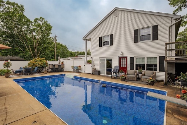 14 W Winkley St, Amesbury, MA 01913 - view of swimming pool featuring a patio area and a fenced backyard