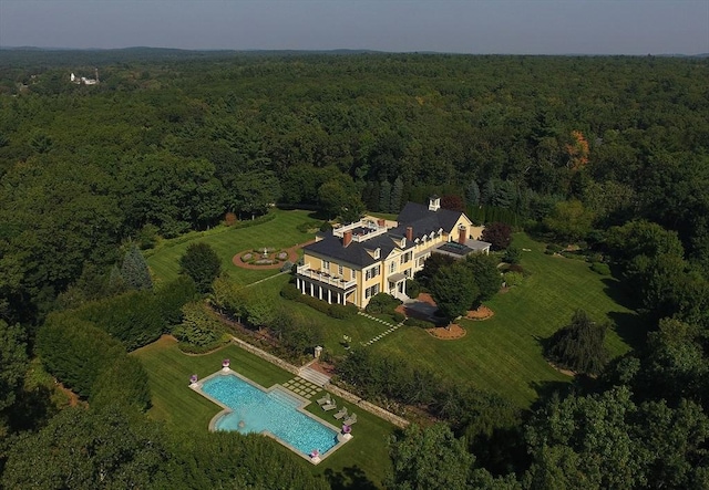 495 Hugh Cargill Rd, Concord, MA 01742 - bird's eye view with a wooded view