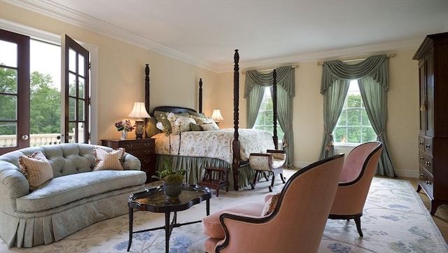 495 Hugh Cargill Rd, Concord, MA 01742 - bedroom featuring baseboards and ornamental molding