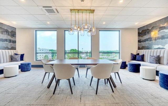 62 Foundry St Unit 312, Wakefield, MA 01880 - dining area with a chandelier, recessed lighting, and carpet flooring
