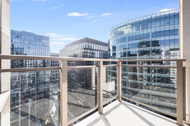 balcony with a city view