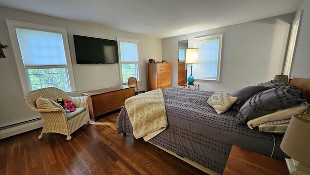 bedroom with wood finished floors