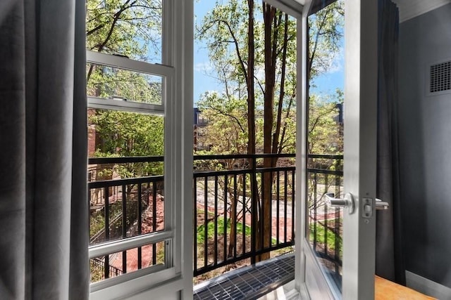 view of doorway to outside