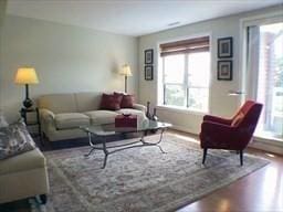 living room featuring plenty of natural light and wood-type flooring