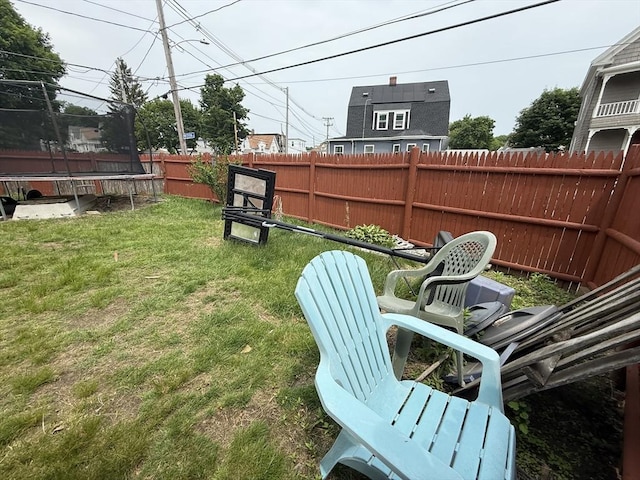 156 Euclid Ave, Lynn, MA 01904 - view of yard featuring a trampoline