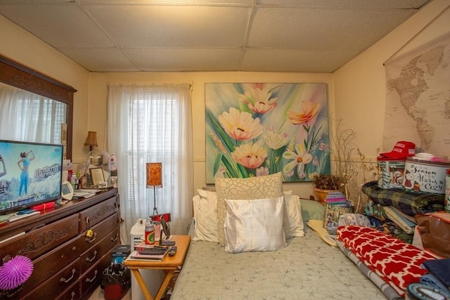 bedroom featuring a paneled ceiling