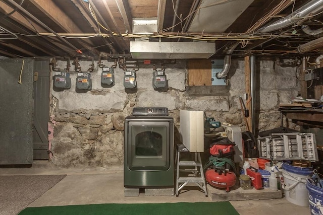 utility room featuring washer / dryer