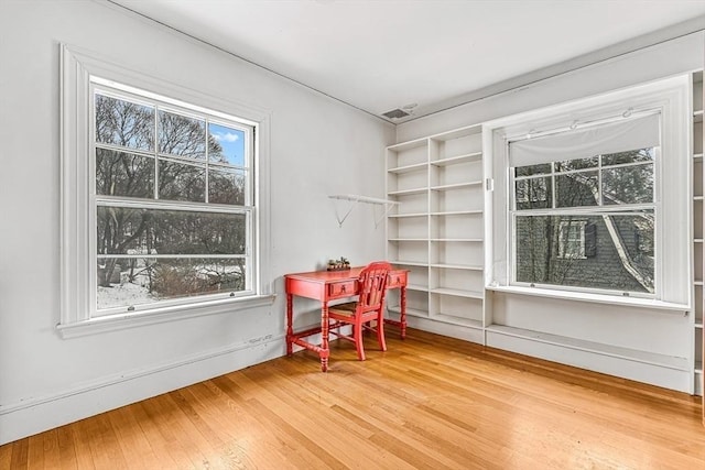 interior space featuring wood finished floors