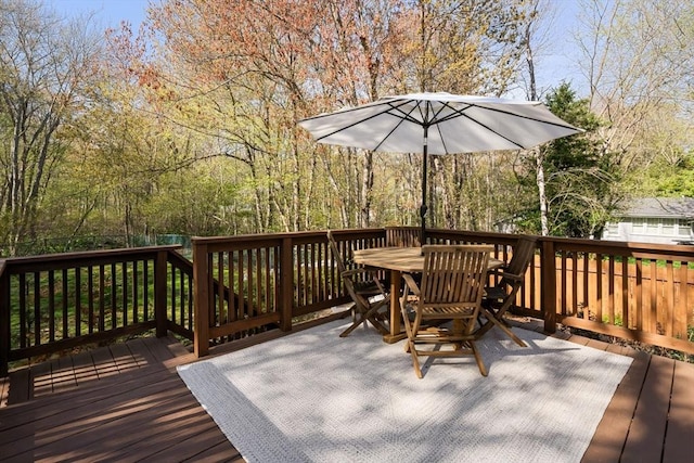 40 Brewster Rd, Cohasset, MA 02025 - wooden deck featuring outdoor dining space