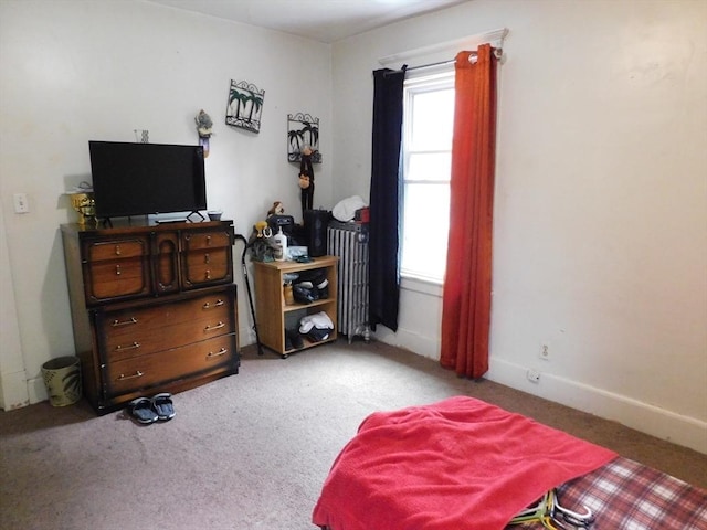 98-100 Fenwick St, Springfield, MA 01109 - bedroom with carpet floors and radiator heating unit