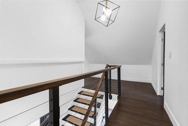 21 Beechwood Ave, Pembroke, MA 02359 - staircase featuring vaulted ceiling and wood finished floors
