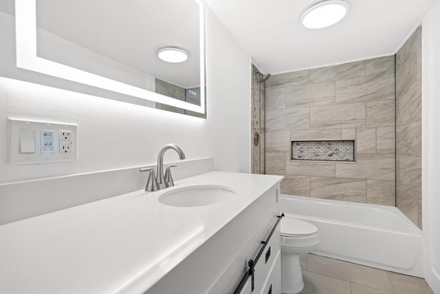 21 Beechwood Ave, Pembroke, MA 02359 - bathroom featuring vanity, shower / tub combination, and tile patterned flooring