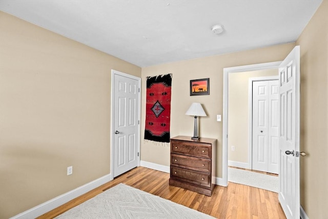 bedroom featuring hardwood / wood-style floors