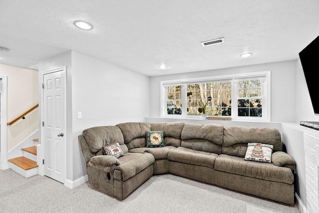 view of carpeted living room