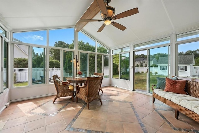 11 Rachael Ter, Westfield, MA 01085 - sunroom featuring plenty of natural light, a ceiling fan, and outdoor dining space