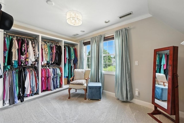 11 Rachael Ter, Westfield, MA 01085 - spacious closet with carpet, a chandelier, and lofted ceiling