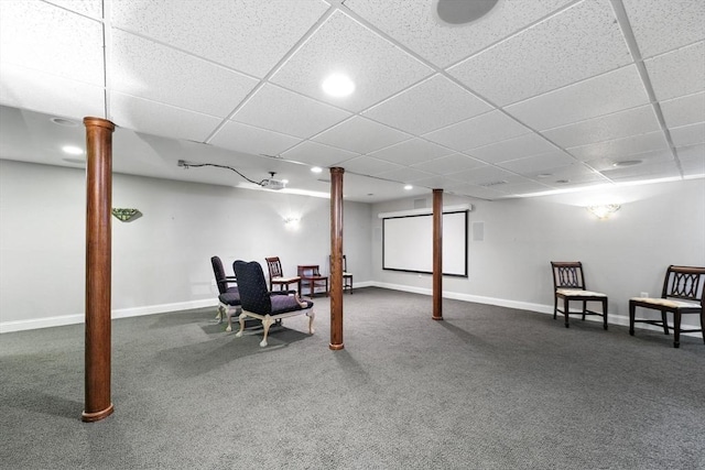11 Rachael Ter, Westfield, MA 01085 - finished below grade area with carpet flooring, a paneled ceiling, and recessed lighting