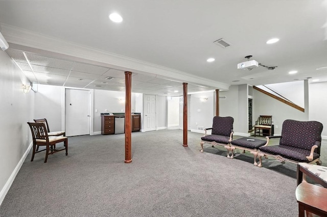 11 Rachael Ter, Westfield, MA 01085 - finished basement with carpet floors and recessed lighting