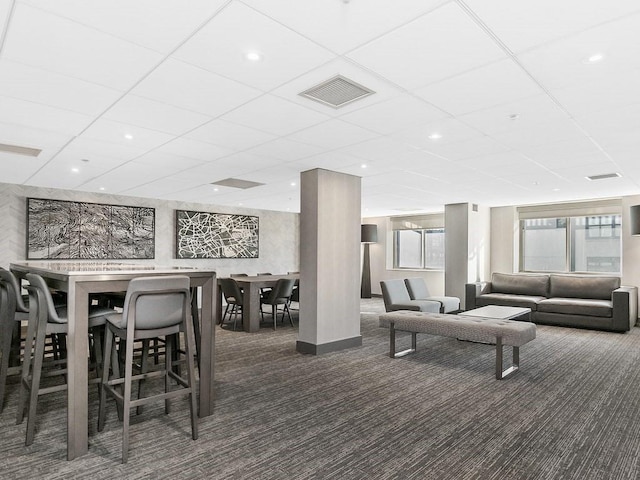 interior space featuring visible vents