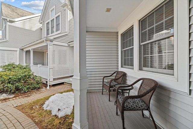 exterior space featuring covered porch