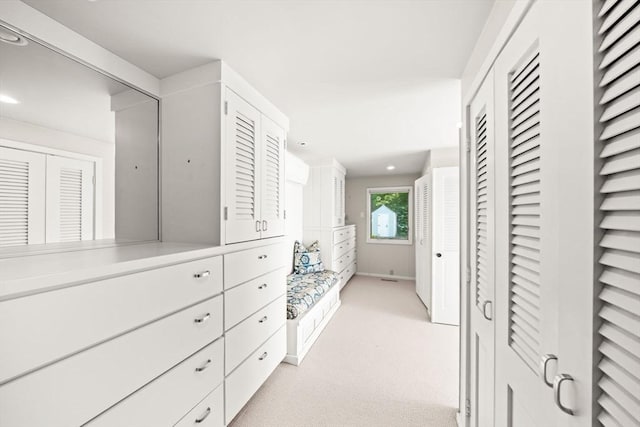 124 William St, Dartmouth, MA 02748 - corridor with recessed lighting and light carpet