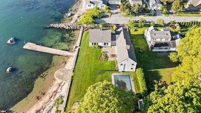 124 William St, Dartmouth, MA 02748 - aerial view of residential area featuring a large body of water